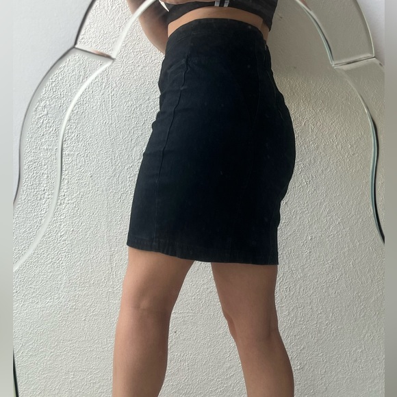 Silence & Noise denim pencil skirt - Picture 2 of 4